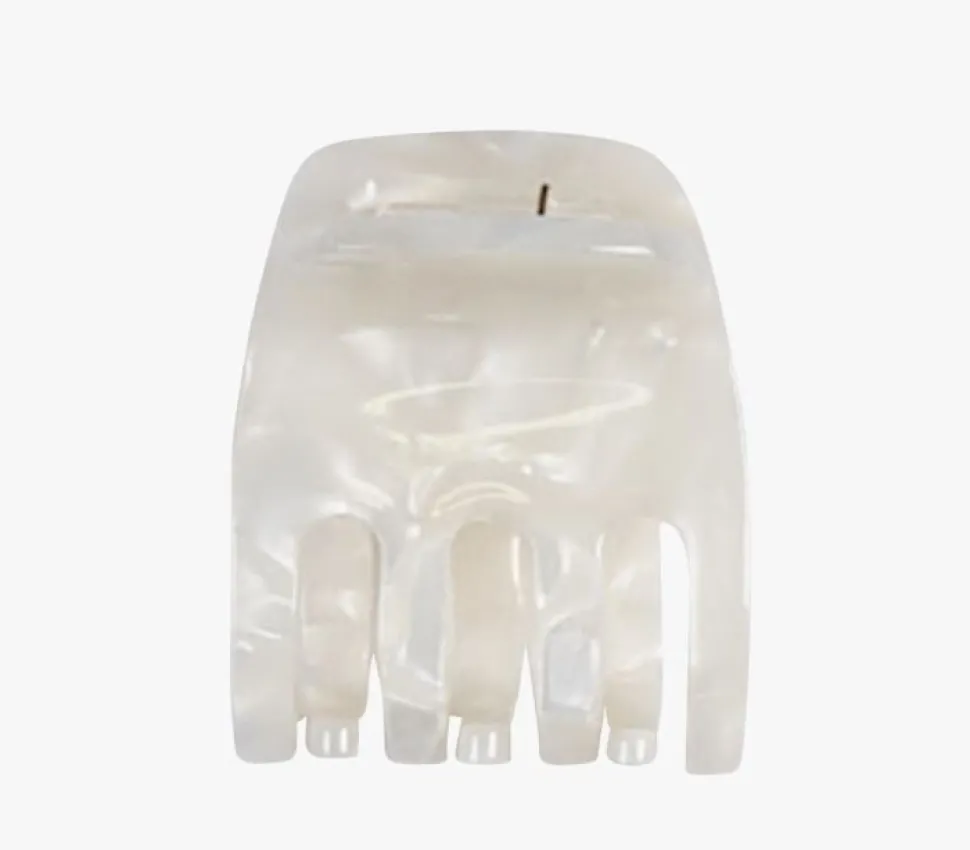 Hårklype offwhite - 4,5x3,4x4,2 cm