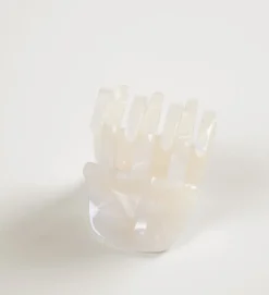 Hårklype offwhite - 4,5x3,4x4,2 cm
