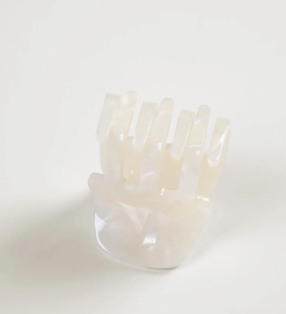 Hårklype offwhite - 4,5x3,4x4,2 cm