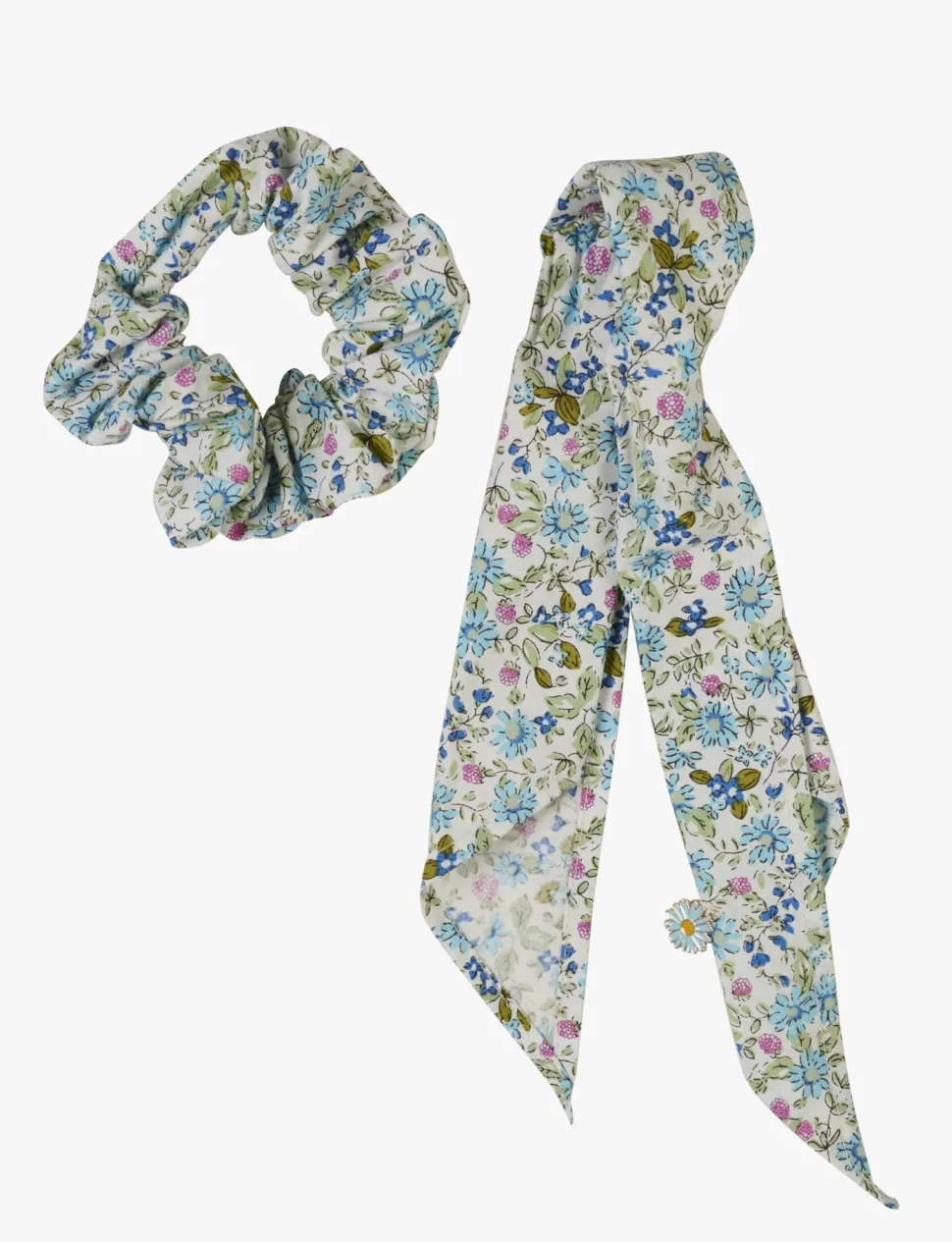Hårstrikk multi blå - ø6,5 cm
