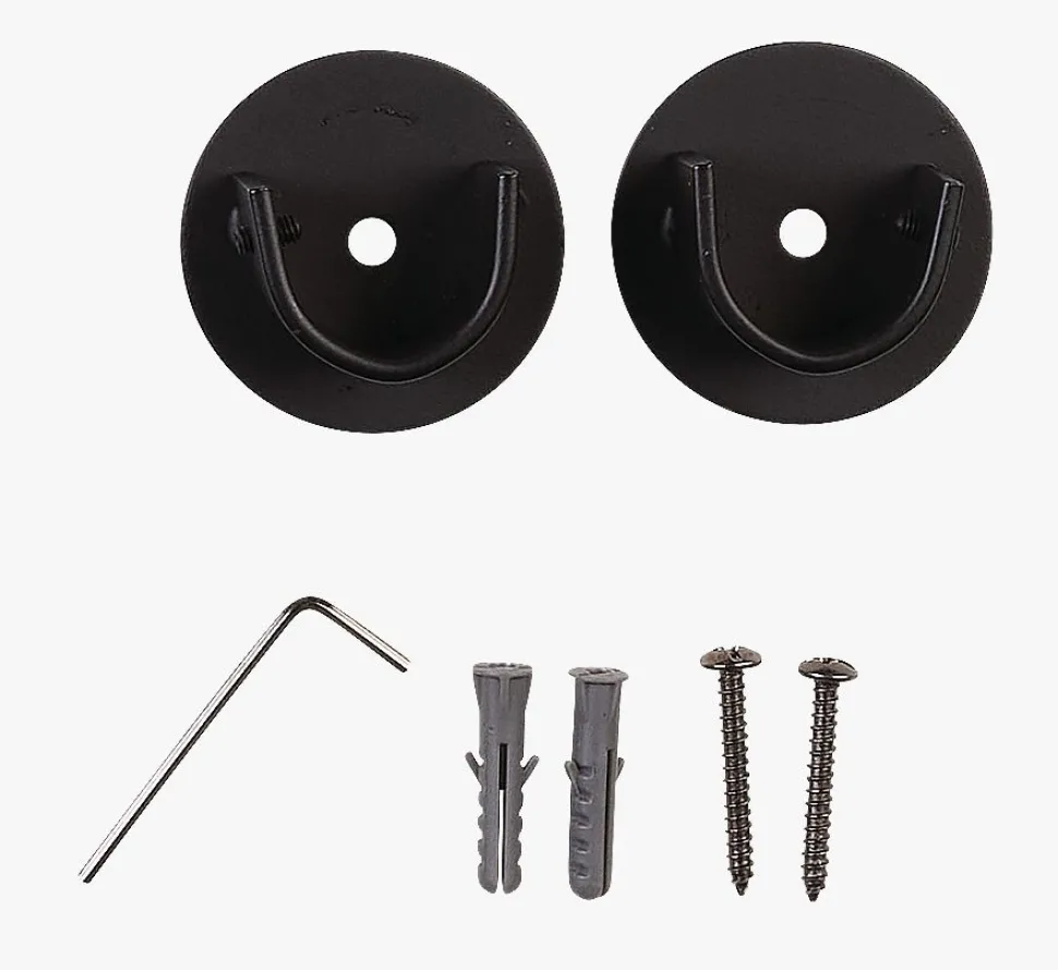Innvendig fester for gardinstang svart - 13/16 mm