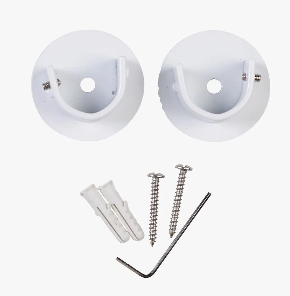Innvendig fester for gardinstang hvit - 13/16 mm
