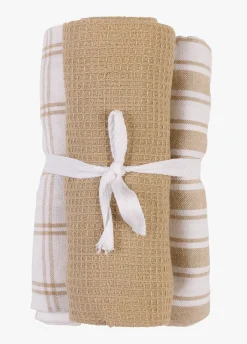 Kjøkkenhåndkle beige - 50x70 cm