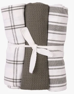 Kjøkkenhåndkle olivengrønn - 50x70 cm
