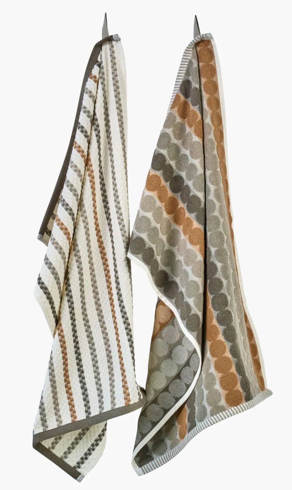 Kjøkkenhåndkle 2pk brun - 45x70 cm