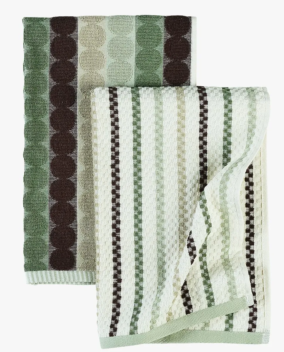 Kjøkkenhåndkle 2pk grønn - 45x70 cm