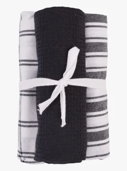 Kjøkkenhåndkle svart - 50x70 cm