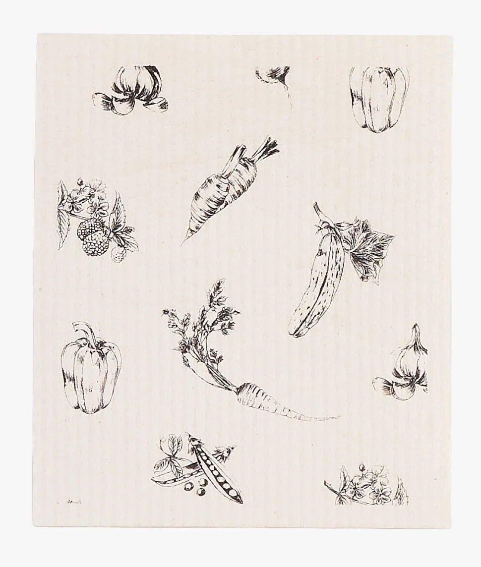 Kjøkkenklut hvit - 17,2x20 cm