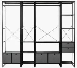Klesstativ svart - 44x46,5x215 cm