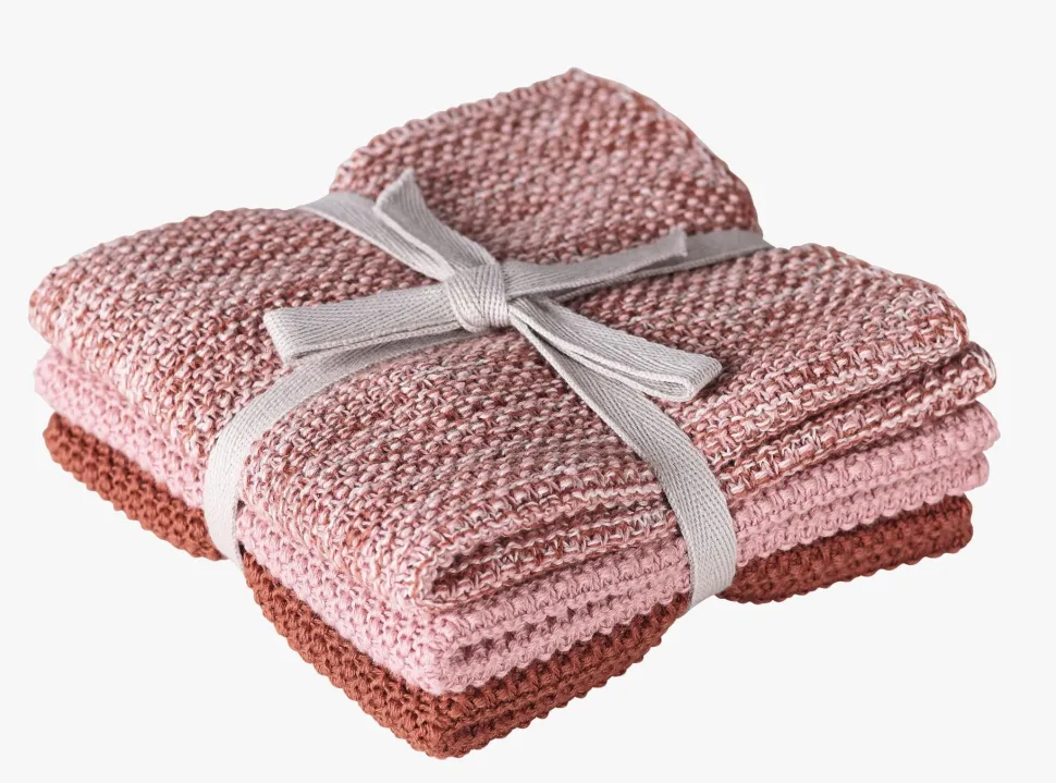 Klut 3 pk rosa - 26x26 cm
