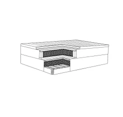 Kontinentalseng fast komfort natur - 150x200 cm