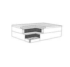 Kontinentalseng medium komfort natur - 150x200 cm