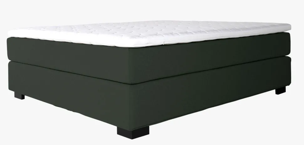 Kontinentalseng medium og fast komfort olivengrønn - 150x200 cm