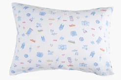 Krepp putevar multi blå - 50x70 cm