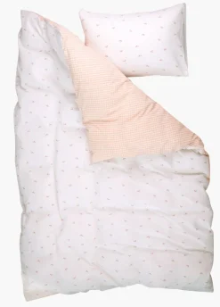 Krepp sengesett aprikos - 200x220 cm