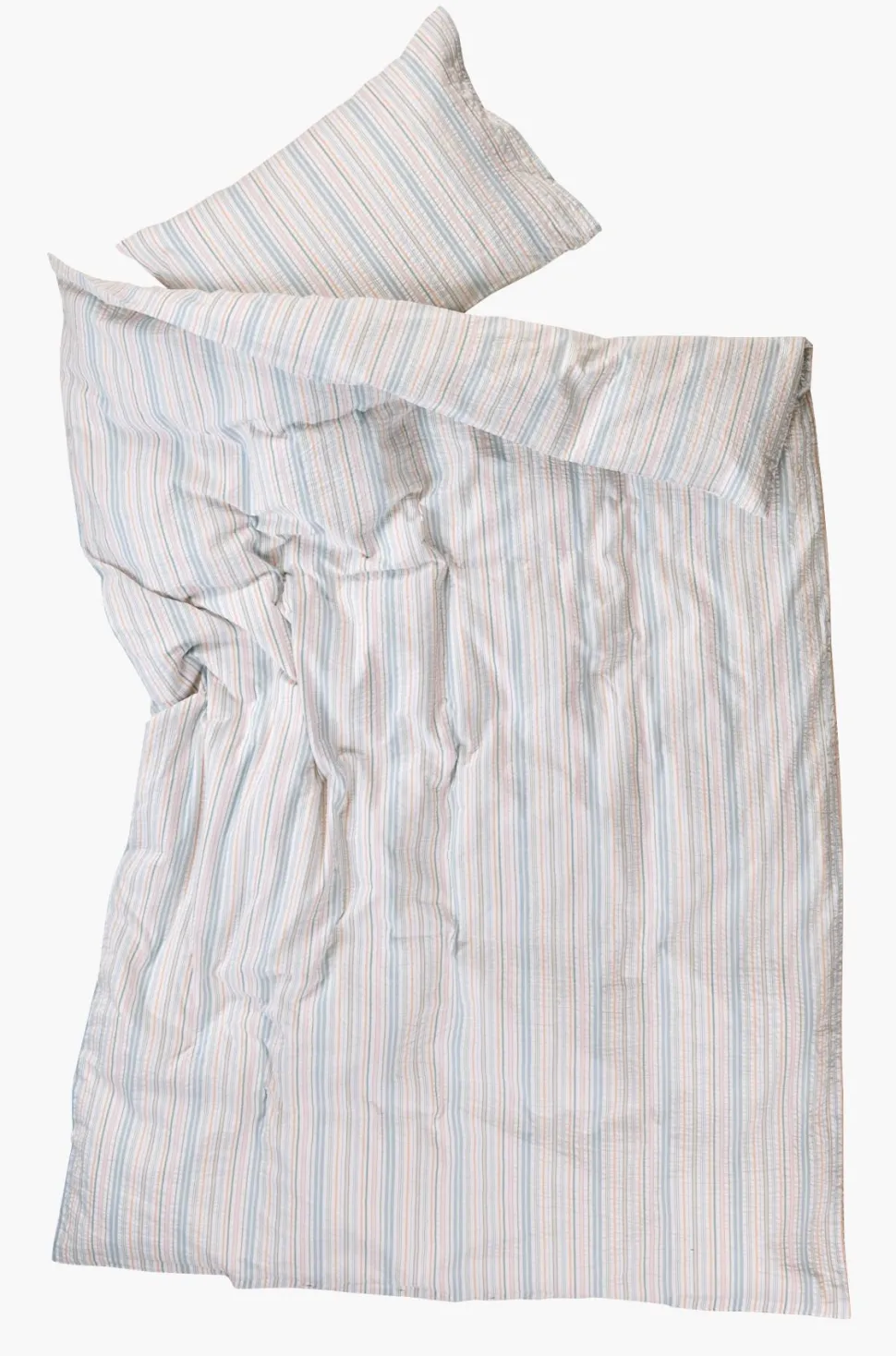 Krepp sengesett multi - 140x220+50x70 cm