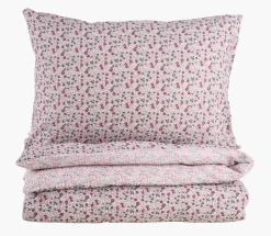 Krepp sengesett multi rosa - 140x200 cm