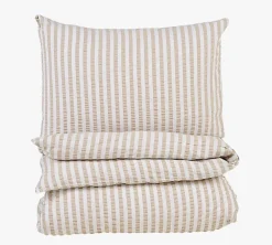 Krepp sengesett sand - 140x200 cm