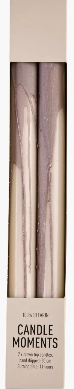 Kronelys beige - 30 cm