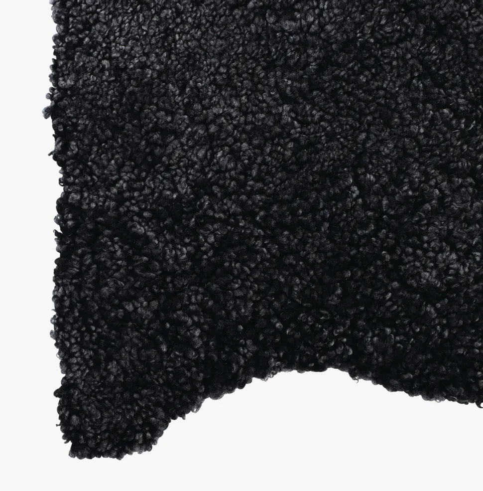 Lammeskinn mørk grå - 85 cm