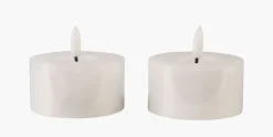 Led kubbelys hvit - 7,5x7,5x4 cm