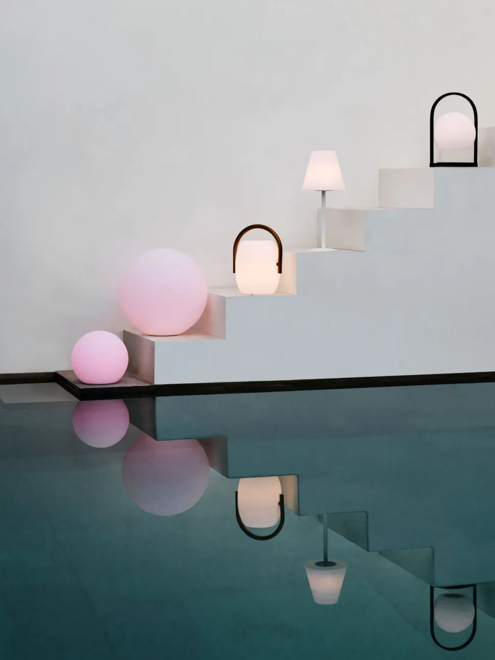 Led lampe hvit - 40 cm