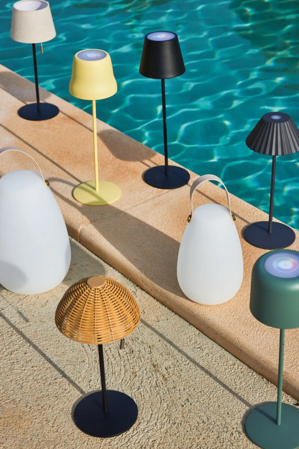 Led lampe mørk grå - 12,8x12,8x30 cm