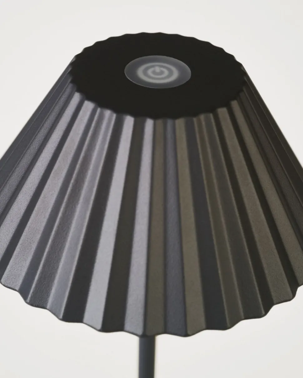 Led lampe mørk grå - 12,8x12,8x30 cm