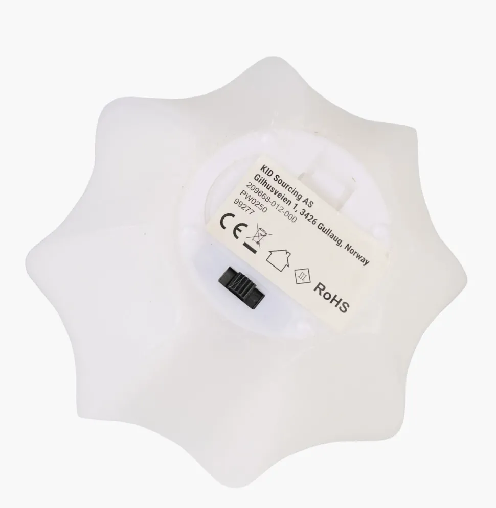 Led lys hvit - 9,5x9,5x12,5 cm