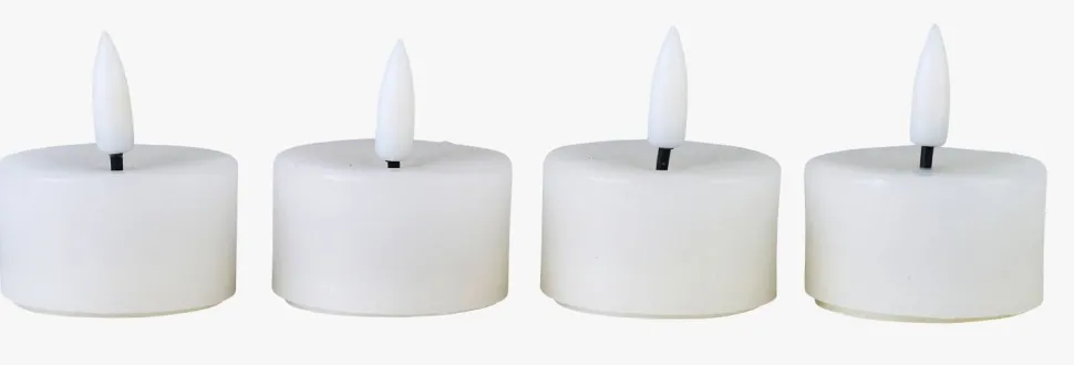 Led lys hvit - 4,5x4,5x5,5 cm