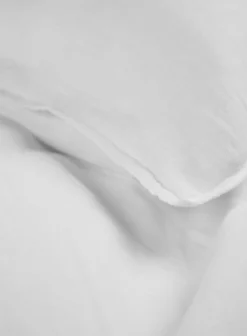 Lin & bomull sengesett hvit - 140x200 cm
