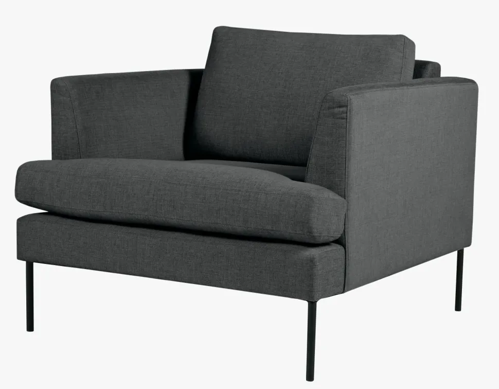 Loungestol grå - 93x94x80 cm