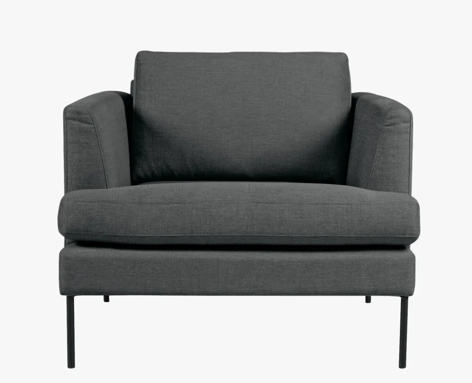 Loungestol grå - 93x94x80 cm