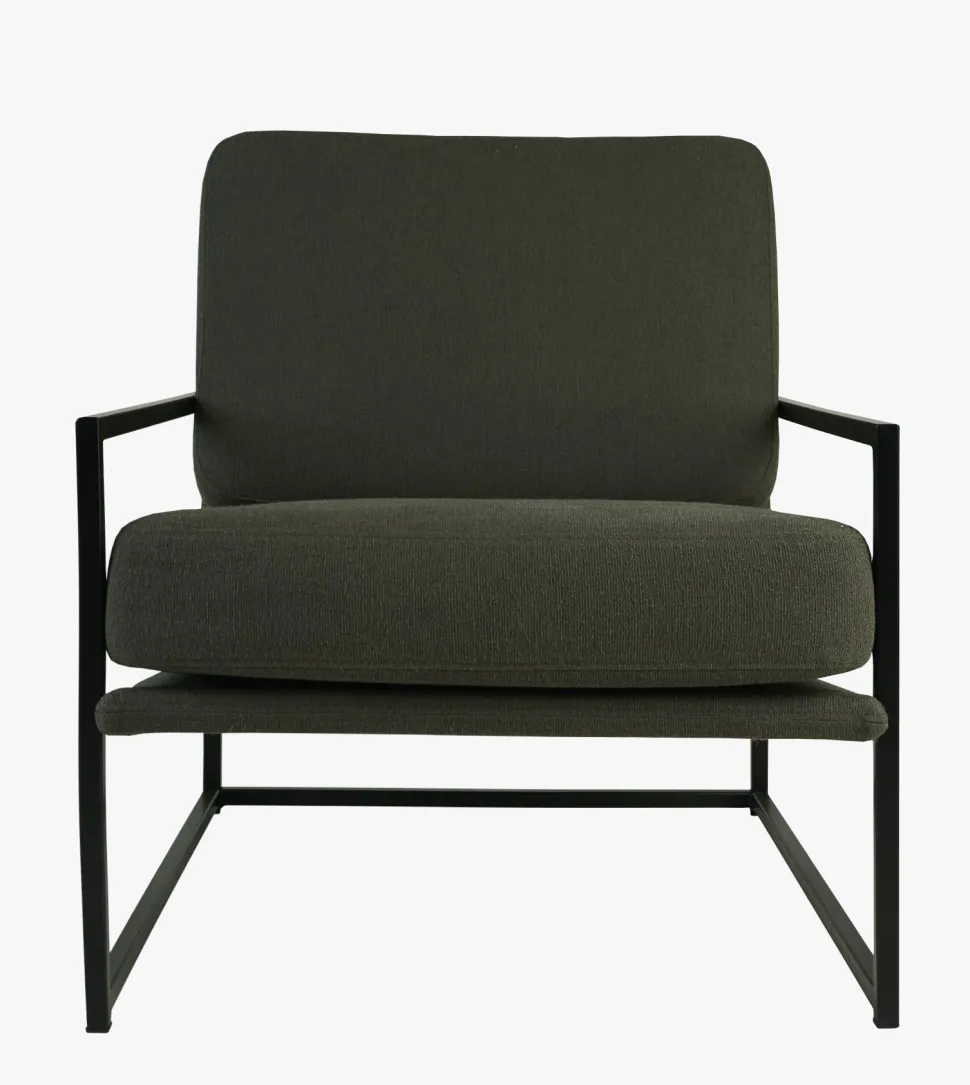 Loungestol olivengrønn - 66x86x78 cm
