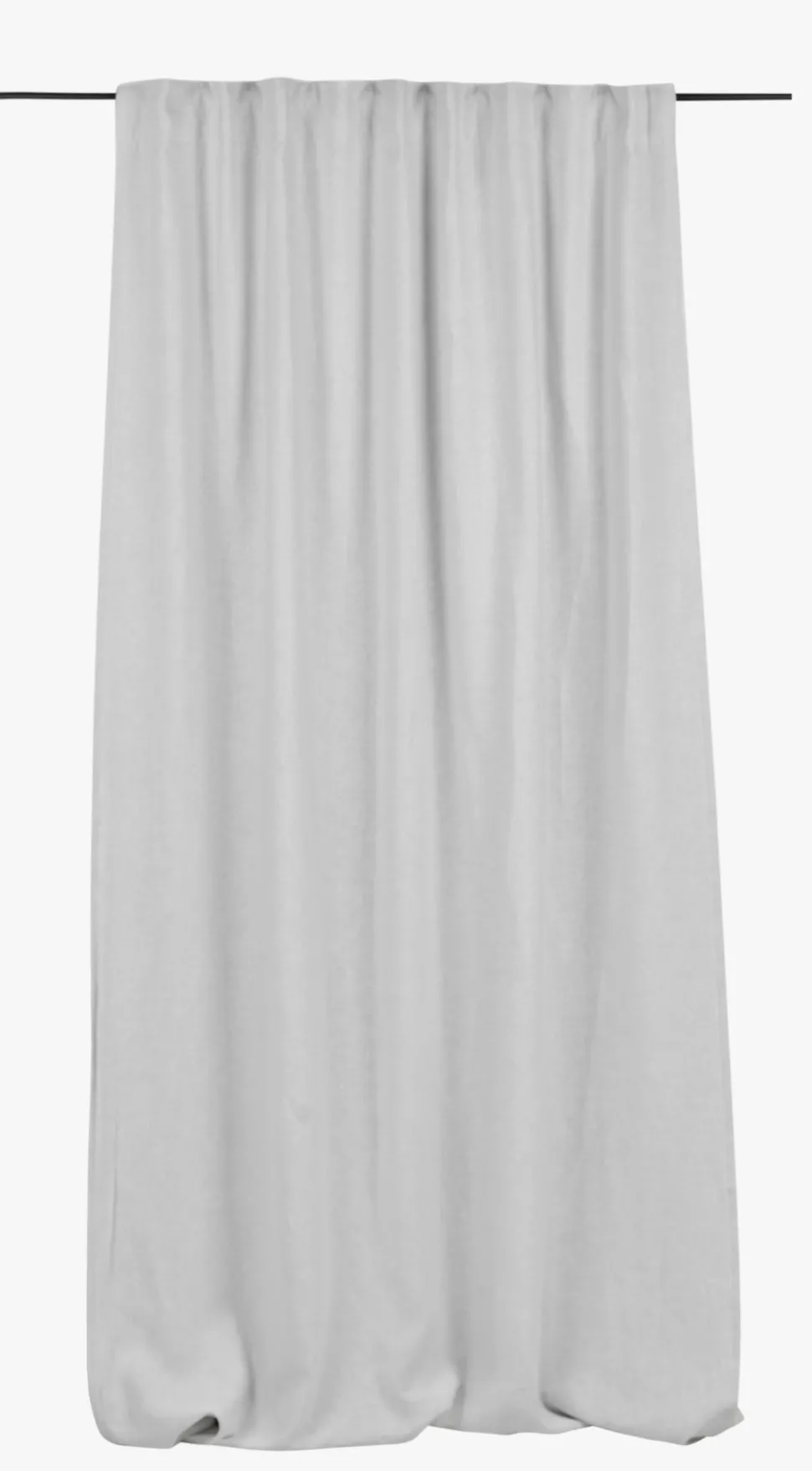 Lysdempende lingardin hvit - 135x250 cm