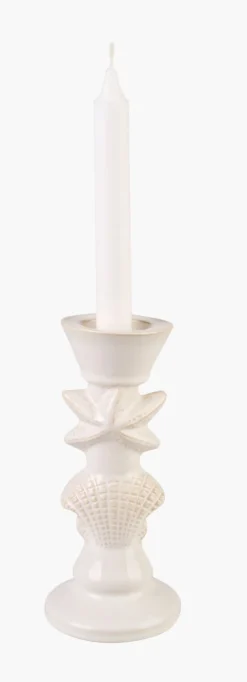 Lysestake hvit - 9x9x20,5 cm