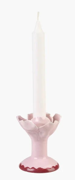 Lysestake rosa - 8x8x16 cm