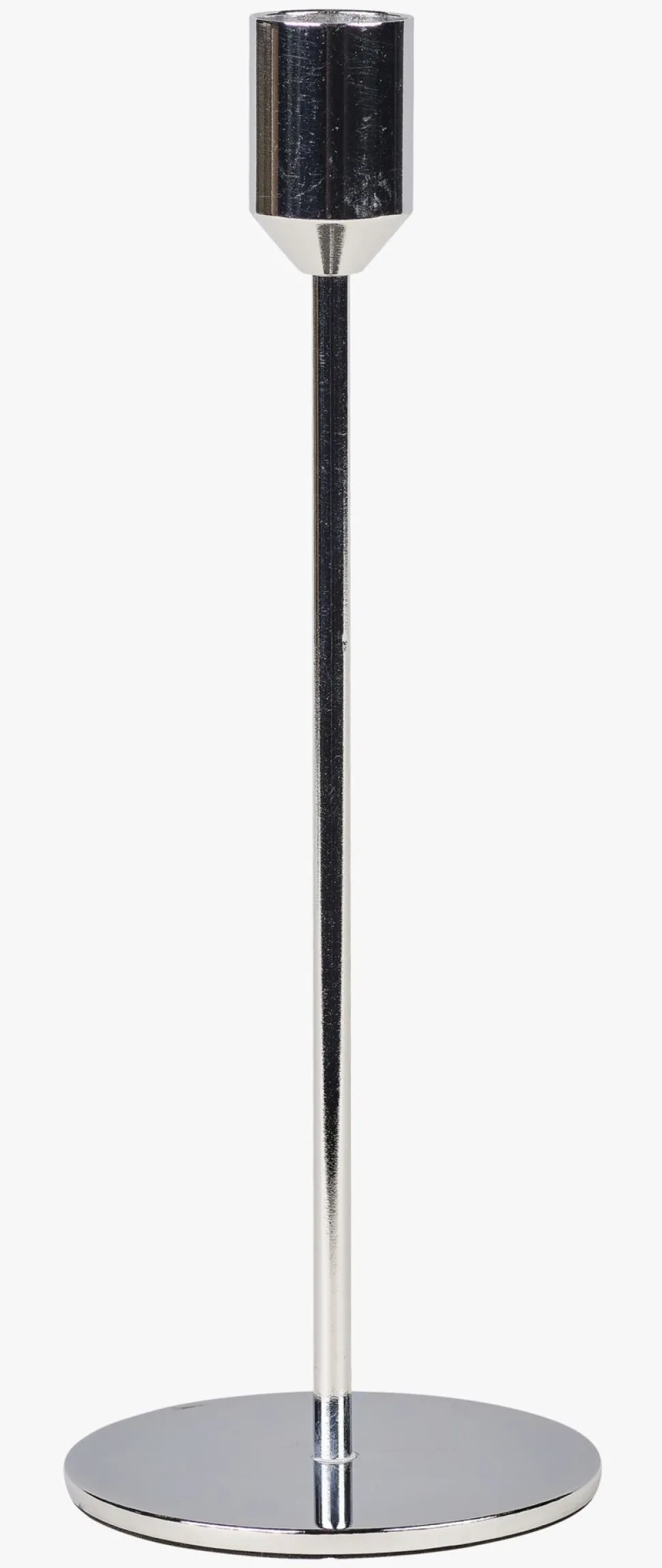Lysestake sølv - 7,8x7,8x21,8 cm