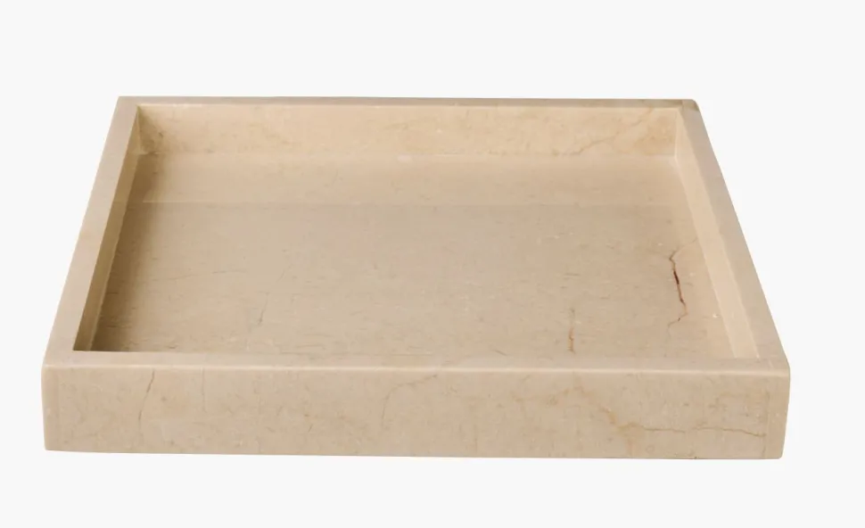 Lysfat beige - 23x23x3 cm