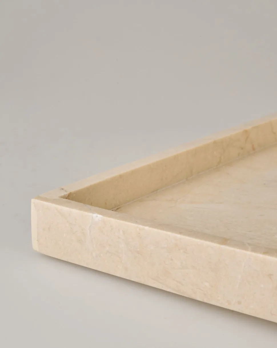 Lysfat beige - 23x23x3 cm