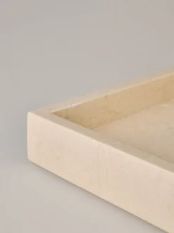 Lysfat beige - 23x23x3 cm