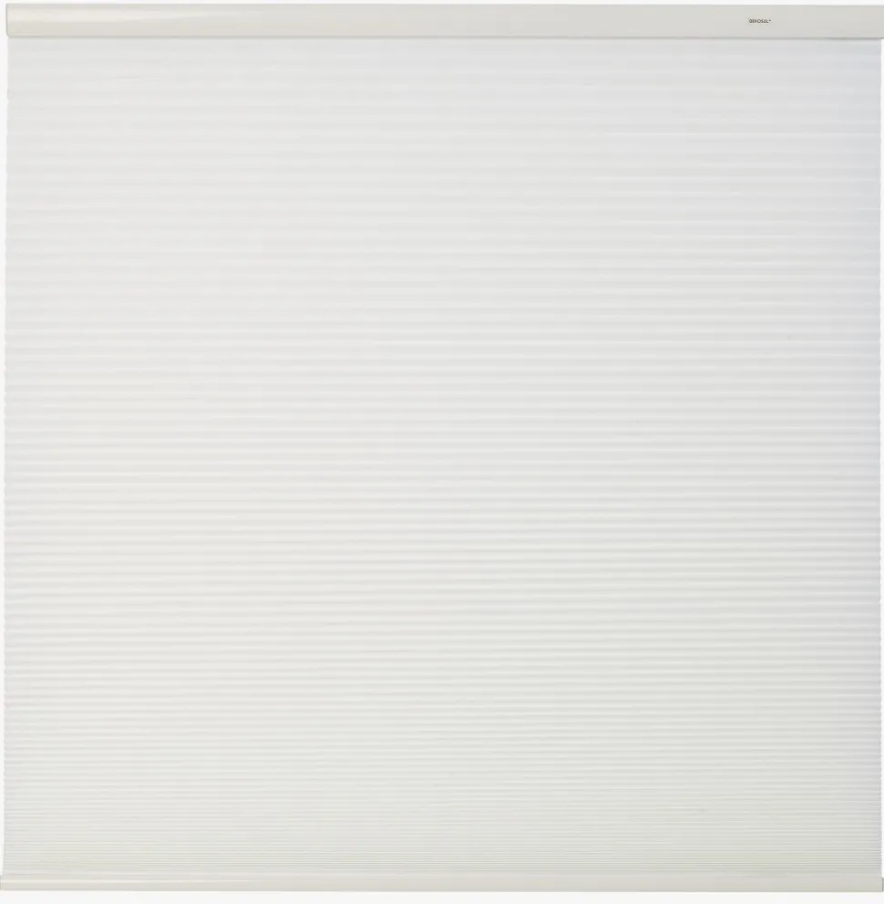 Lysfilt. dobbel plisségardin hvit - 80x210 cm