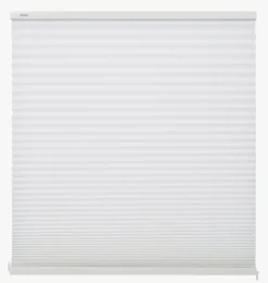 Lysfiltrerende plisségardin hvit - 40x160 cm