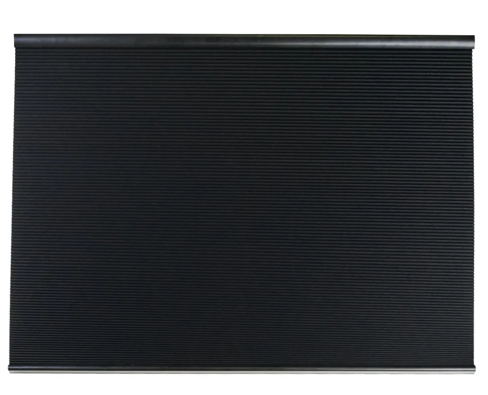 Lystett dobbel plisségardin svart - 60x160 cm