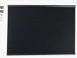 Lystett dobbel plisségardin svart - 60x160 cm