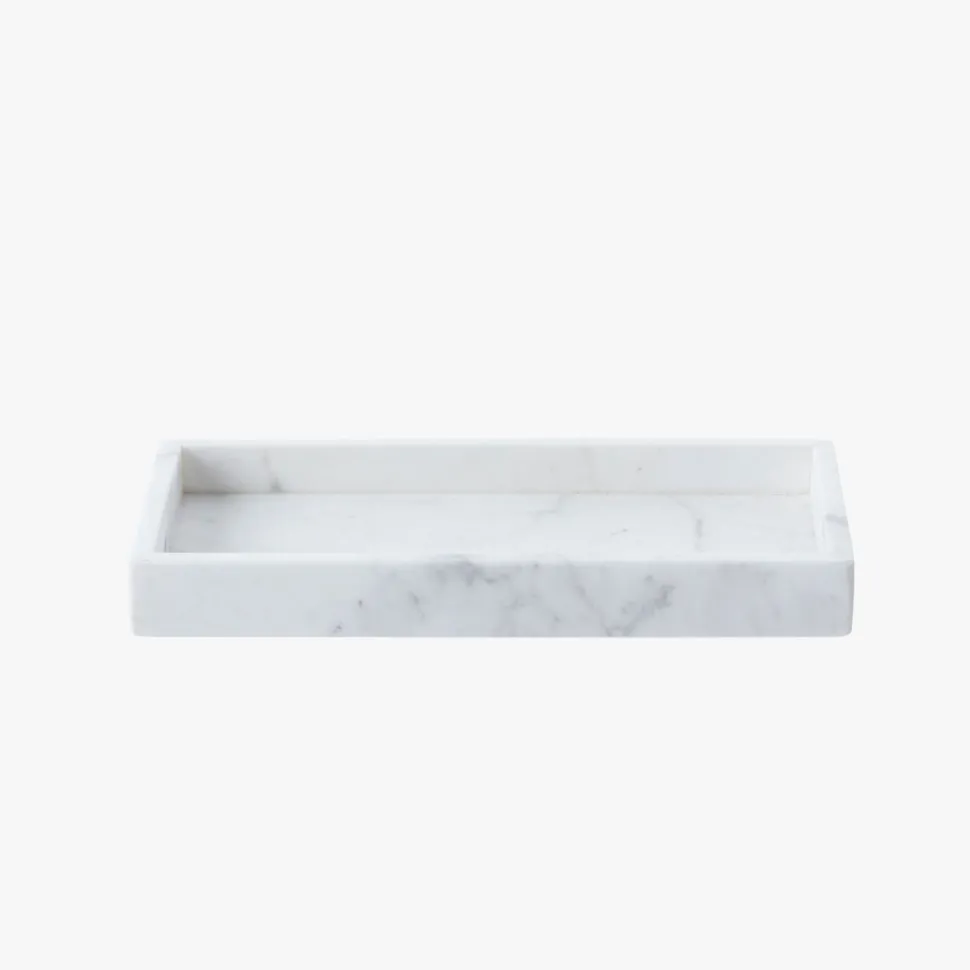 Marmor brett hvit - 11x22x3 cm