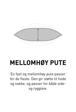 Medium dunpute hvit - 50x70 cm