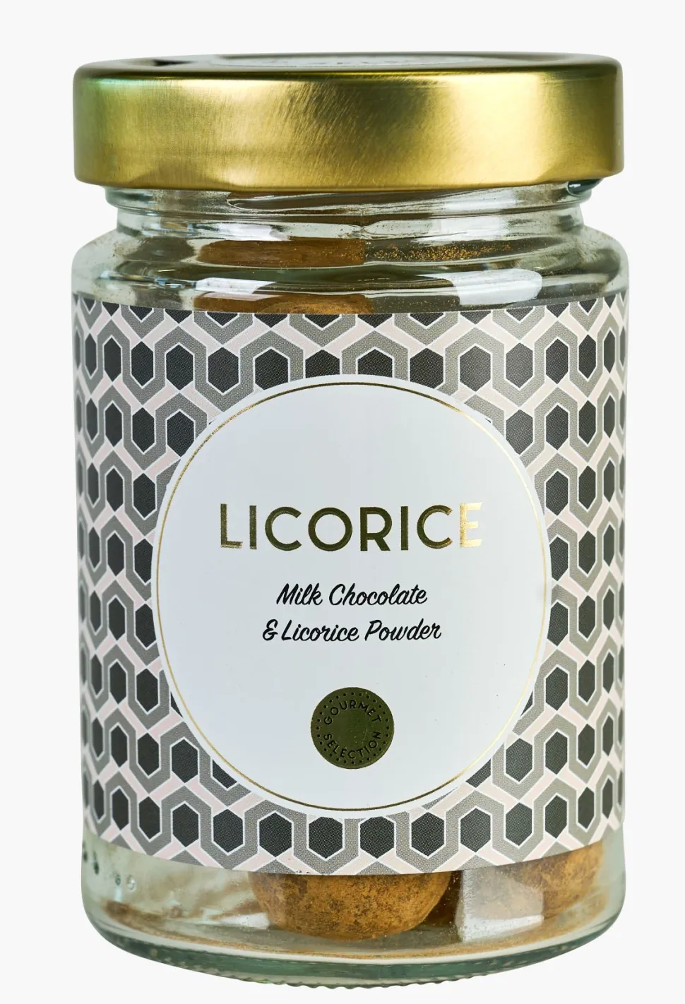 M/melkesjokolade og lakrispulver brun - 170 g