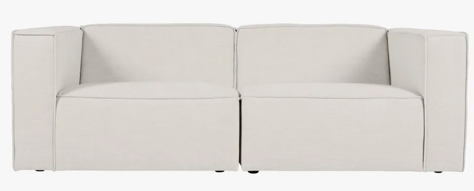 Modulsofa 2 deler m/armlene natur - 220x93x73 cm