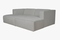 Modulsofa 2 deler m/sjeselong grå - 154x73x228 cm